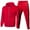 Red, variant on Akiihool Workout Sweatpant Set Mens Long Sets 2 Piece Outfits Winter Shirt and Sweatsuits Set Tracksuit (Red,S)