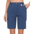 thumbnail image 7 of Mapamyumco Women's 10 Inch Inseam Hiking Cargo Shorts Quick Dry Lightweight Golf Shorts Bermuda for Summer Travel Size XL, 7 of 7