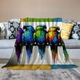 thumbnail image 2 of Orinice Colorful Parrots Warm Lightweight Blanket Soft Fleece Blankets All Seasons Decor Gifts - Multiple Sizes Available 50x60in, 2 of 6
