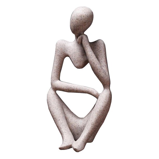 Estatua del pensador abstracto nórdico, estatuilla de resina, adornos de escritorio, arte Hecho A Mano, escultura artesanal, decoración del hogar y la Oficina