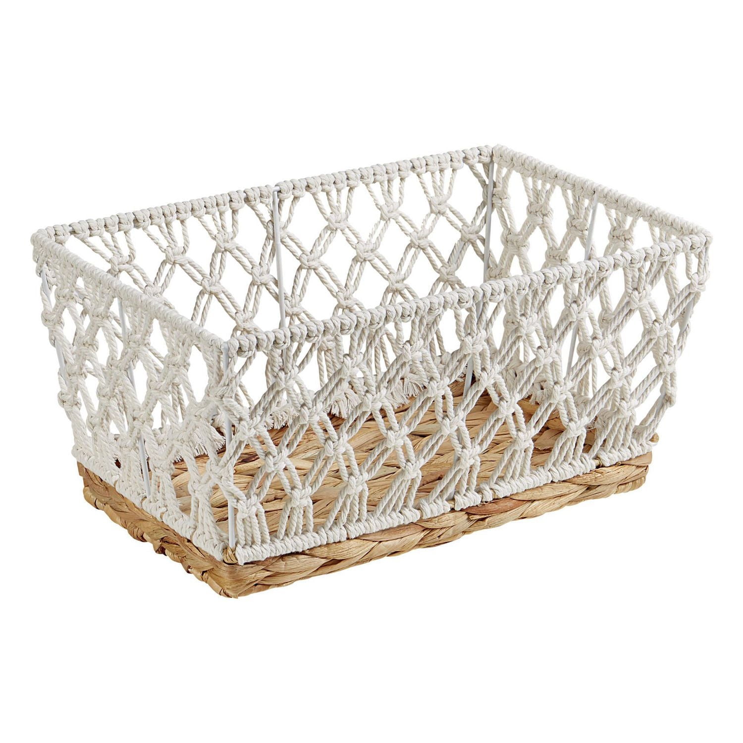 HOMETRENDS Décor Basket, Rope & water hyacinth
