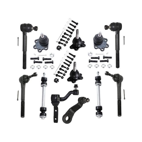 Front Ball Joint Sway Bar Link Tie Rod End Kit - Compatible with 1988 - 1992 GMC K2500 1989 1990 1991