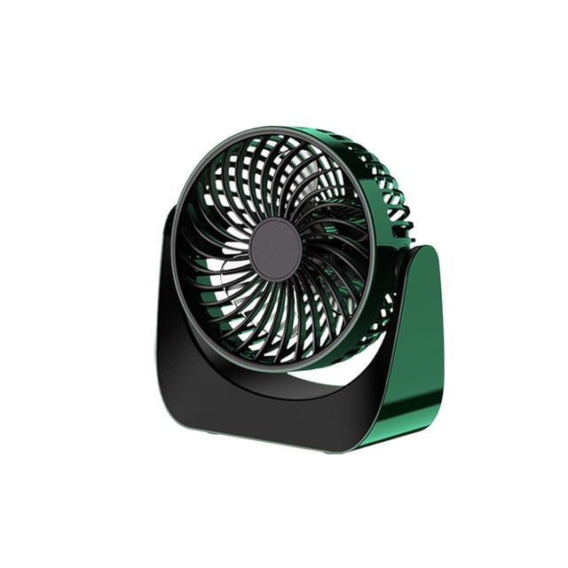 Matsuzay Ventilador eléctrico de portátil, 3 velocidades, ajustable, lavable, reutilizable, funcionamiento silencioso, 4W, 5V/1A, ventiladores de Electrónica Verde Carica batteria