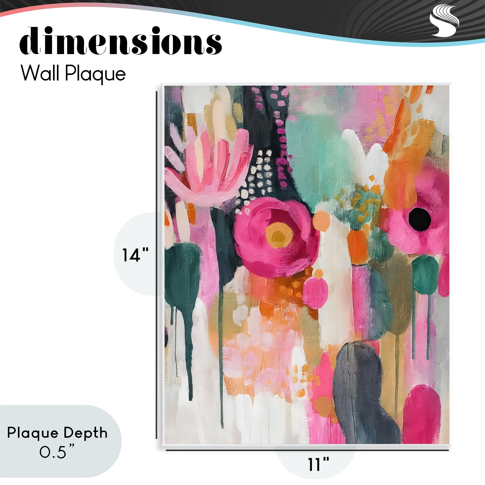 Stupell Industries Dripping Blooms Cascade Wall Plaque Art, design by Riley B