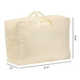 thumbnail image 2 of Unique Bargains Foldable Clothes Storage Bags with Handles Beige 27.5in*19.5*12in, 2 of 7