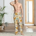 thumbnail image 4 of Salouo Whimsical Fox Floral Garden Print Pajama Pants for Men, Lounge Pants Elastic Waistband Casual Men's sleepwear Loungewear Sleep Pajama Pant -Medium, 4 of 7