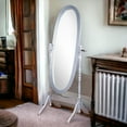 thumbnail image 3 of Full Length Mirror with Stand, Vintage Wood Cheval Mirror, Adjustable Freestanding Floor Mirror (Silver), 3 of 6