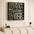 thumbnail image 2 of HOMCOM 7-Storey Wall Shelf Display Cabinet, Shot Glass Display Case, 2 of 10