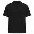 thumbnail image 4 of Aihuaihua Men's T Shirts Henley Short Sleeve Athletic Fit 1/4 Zip up Collared Everyday T-Shirt Regular Version Clothes Men Black XL, 4 of 5
