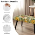 thumbnail image 6 of Jiueut Daisy Oil Painting Pattern Dining Bench Cover, Removable Rectangle Dining Chair Slipover Machine Washable Bench Seat Protection for Dining Room, Kitchen, Bedroom, 6 of 7