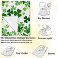 thumbnail image 3 of Lucky Shamrocks Clover Throw Blanket St Patrick''s Day Blankets Cozy Soft Blanket for Couch Sofa Chair Bed Fuzzy Thermal Fleece Travel Blankets 40 X 50 in Home Holiday Decor, 3 of 5