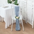 thumbnail image 2 of BalsaCircle 5 Dusty Blue Accordion Crinkle Taffeta Chair Sashes Wedding, 2 of 8