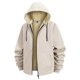 thumbnail image 2 of pstuiky Camisas de manga larga de invierno para hombre, Blusa informal y moderna de forro polar con capucha gruesa, bolsillo y cremallera de color liso para hombre Tops de hombre m, 2 of 5