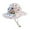 White, variant on Otqutp Fishing Hat for 2 to 6 Years Toddler Cap Kids Baby Girls Boys Floral Prints Outdoor Adjustable Bucket Sun Beach Hat