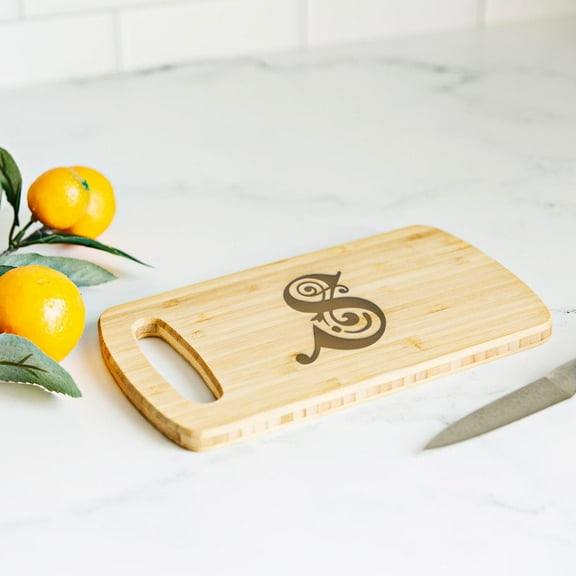Monogrammed Engraved Cutting Board for Kitchen Gift - Wedding Gift for Couple or Gift for Mom & Grandma