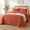Burnt Orange-Twin(68"x 88"), variant on Quilt Bedding Set Cream Soft Lightweight Bedspread With Leaf Pattern Ultrasonicfiber Bed Coverlet For All Season (1 1 Sham)