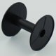 thumbnail image 1 of 20 Pcs - Empty Plastic Wire Spools Bobbins Round Ends For Various Size Cord Ribbon (black) Black Banmo, 1 of 3