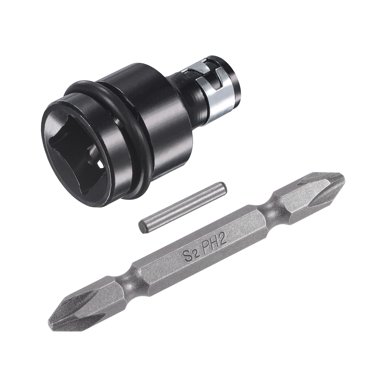 2-Pack 1/2" Drive To 1/4" Hex Drill Chuck Adapter – Chrome Vanadium Steel