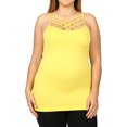 thumbnail image 4 of Zenana Women & Plus Seamless Triple Criss Cross Front Long Cami Tank Top, 4 of 4