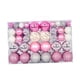 thumbnail image 5 of 100x adornos de bolas de Navidad decoraciones colgantes para de Navidad bolas de Navidad para boda fiesta de graduación aniversario de año Nuevo Rosa Blanco Plata Macarena Colgantes Bolas, 5 of 8