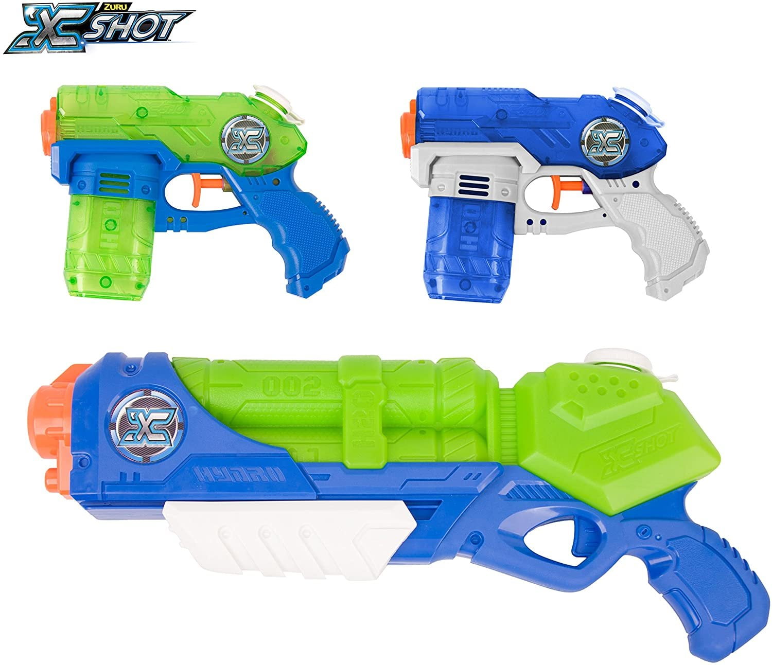 Zuru X Shot Promo Pack Water Blaster Toy Typhoon Thunder & 2 Small
