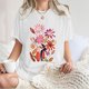 thumbnail image 4 of Faldas Cortas para Mujeres, Impresión de Flores Casual Oversized Camiseta de Manga Corta Top Hecho de 95% Poliéster 5% Spandex para Primavera Verano, Falda Corta de Verano, 4 of 7