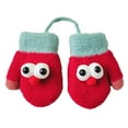 thumbnail image 1 of Mitaines pour Tout-Petits avec Cordon, Gants d'Hiver Chauds Extensibles à Doigts Complets, 1 of 5