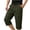 Army Green, variant on Work Pants for Men Solid Gray 3/4 Cut Built-In Buckle Belt Zip Cargo Adjustable Hem Casual Wear,Sizes M-4XL