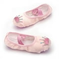 thumbnail image 7 of Cathalem Girls Ballet Flats Ballet Shoes Toddler Slippers Highly Elastic Canvas Girls Ballerina Dance Shoes (Rose Gold,11.5), 7 of 7