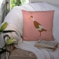 thumbnail image 3 of Indian Runner Duck Pink Check Fabric Decorative Pillow, 3 of 4