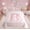 Pink B, variant on Erosebridal Bowknot Bedding Sets Twin with Comforter for Teens, Initial M Letter Duvet Insert, Monogrammed Decor, Lightweight