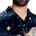 thumbnail image 5 of Starry Unicorn Men's Short Sleeve Spread Collar Poplin Button Down Casual Printed Summer Beach Unisex Shirts, 5 of 6