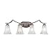 thumbnail image 3 of Toltec Lighting 554-GP-729 Zilo 4 Light Bath Bar, 5.5" Italian Ice Glass, 3 of 4