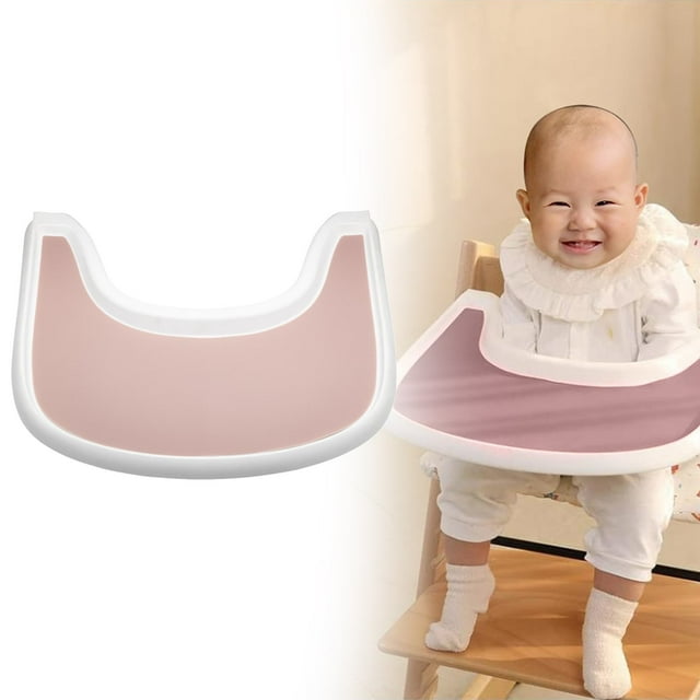 SuChun Placemat High Chair Placemats 2 Pieces Of High Chair Placemats Silicone Clean And Suitable For Stokke High Chair Tray Cover Suitable For Stokke High Chair Tray (gre Pink