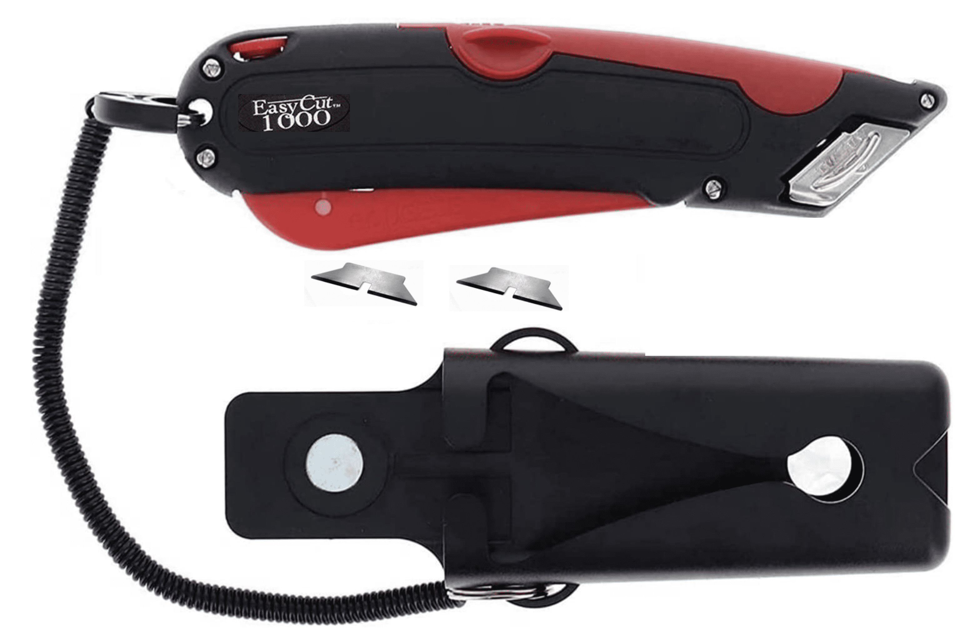 Easy Cut Red Color Easy Cut Safety Box Cutter Knife with Holster and