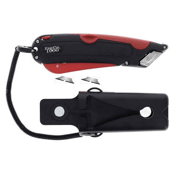 Easy Cut Red Color Easy Cut Safety Box Cutter Knife with Holster and Lanyard Easycut 1000