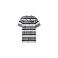 thumbnail image 1 of Playera adornada Aeropostale para hombre gris extragrande con cuello en V a rayas bordadas, 1 of 1