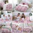 thumbnail image 6 of Ocean Plant Full Size Comforter Set, Watercolor Red Seagrass Coral Pigment Bedding for All Seasons, 4 Pcs Bed Set, 1Quiltcover (86"x86") ,1Sheet(80"x116"), 2Pillowcases (30"x20"), 6 of 9
