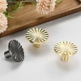 thumbnail image 4 of Uxcell 2-Pack Brushed Cabinet Knobs, 1-1/2" Round Modern Zinc Alloy Knobs Handles [Bright Gold], 4 of 6