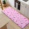 thumbnail image 5 of Pink Breast Cancer Awareness Pattern Kitchen Rug Mat,Kitchen Runner Rugs Non Skid Washable,Decorative Kitchen Floor Mats for Kitchen,Sink,Laundry,17"x47.2", 5 of 7