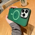 thumbnail image 3 of Magnetic for iPhone 12 Pro Case Wireless Charging Anti-Fingerprint Compatible with MagSafe for Women Men, Hard Translucent Matte Back Cover, Luxury for iPhone 12 Pro Cases (for iPhone 12Pro, Green), 3 of 12