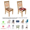 thumbnail image 5 of Red and Black Modern Art Geometric Seat Covers for Dining Room Chairs Set Of 4,Stretch Printed Washable Chair Seat Cover with Elastic Ties and Button,Removable Waterproof Couch Cushion Covers, 5 of 6