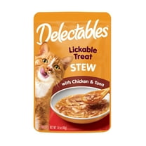 Hartz Delectables Stew Lickable Wet Cat Treats - Chicken & Tuna, 1.4oz, One Pouch
