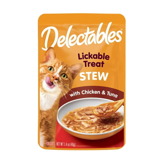 Hartz Delectables Stew Lickable Wet Cat Treats - Chicken & Tuna, 1.4oz, One Pouch