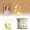 Yellow, variant on Acrylic Wall Art Stickers in Yellow with Couple and Moon Design for Living Room Bedroom Home Decor