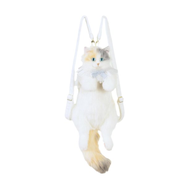 Mochila de Peluche con Forma de Gato Perfecl Cuadrícula Azul