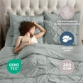 thumbnail image 3 of Virtu King Comforter Set, 7pc Bed in a Bag, Pleated Bedding Comforter Sets with Sheets, Sage Green, 3 of 10