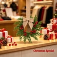 thumbnail image 3 of 5Pc Christmas Norfolk Pine Kitchen Cabinet Wreaths for Kitchen with Ribbon Bows Red Berry Small Window Wreath for Window Door Farmhouse Christmas Party Decorations, 3 of 9