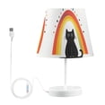 thumbnail image 7 of Yayeee Mini Table Lamp 11.8" Dimmable with Fabric Shade 3 Color Temperatures, Black Cat Rainbow, 7 of 7