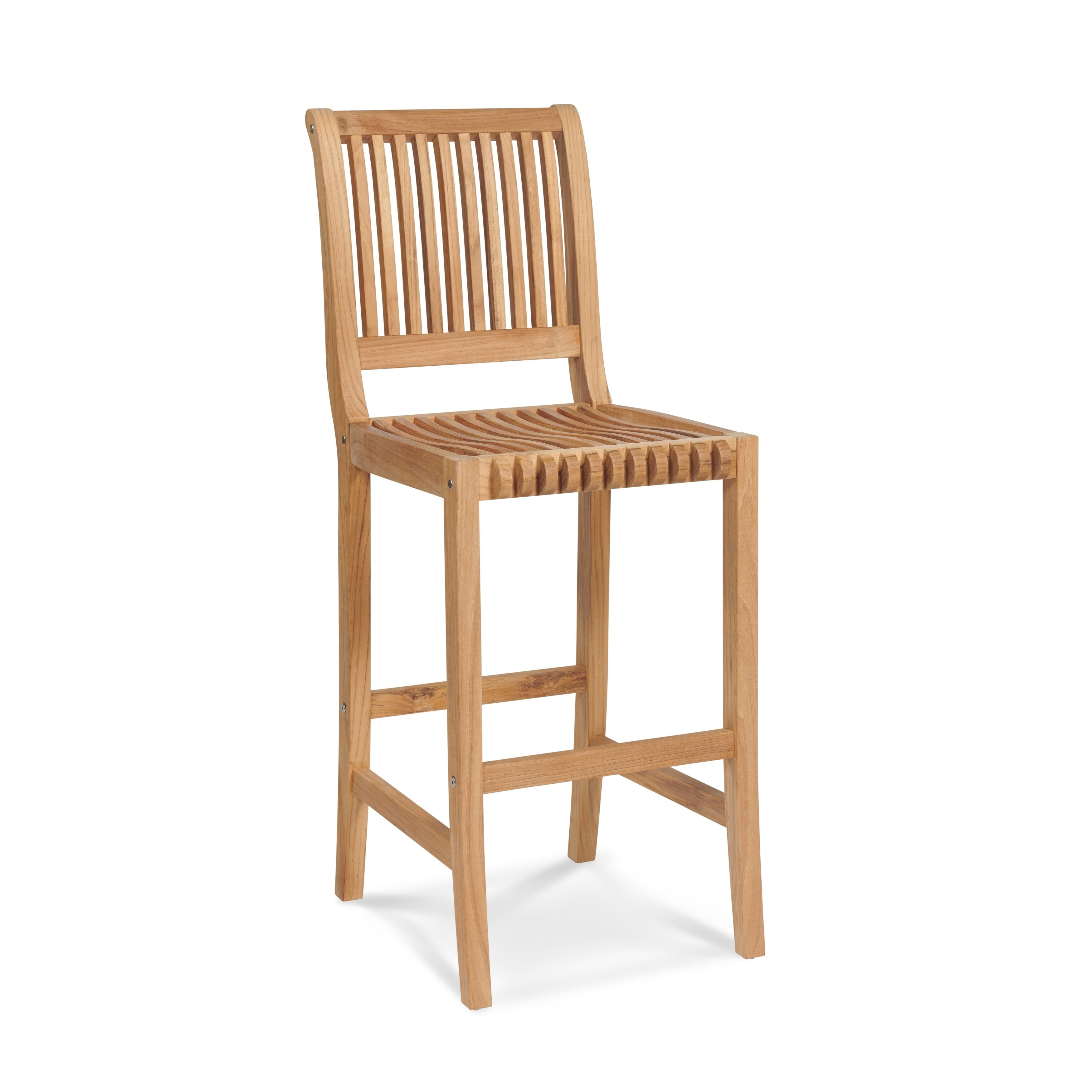 HiTeak Palm Teak Outdoor Bar Chair